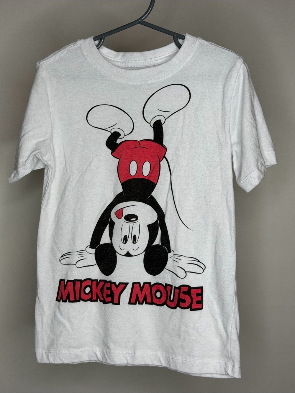 Mickey Mouse Upside down, crew neck boys size 6/7